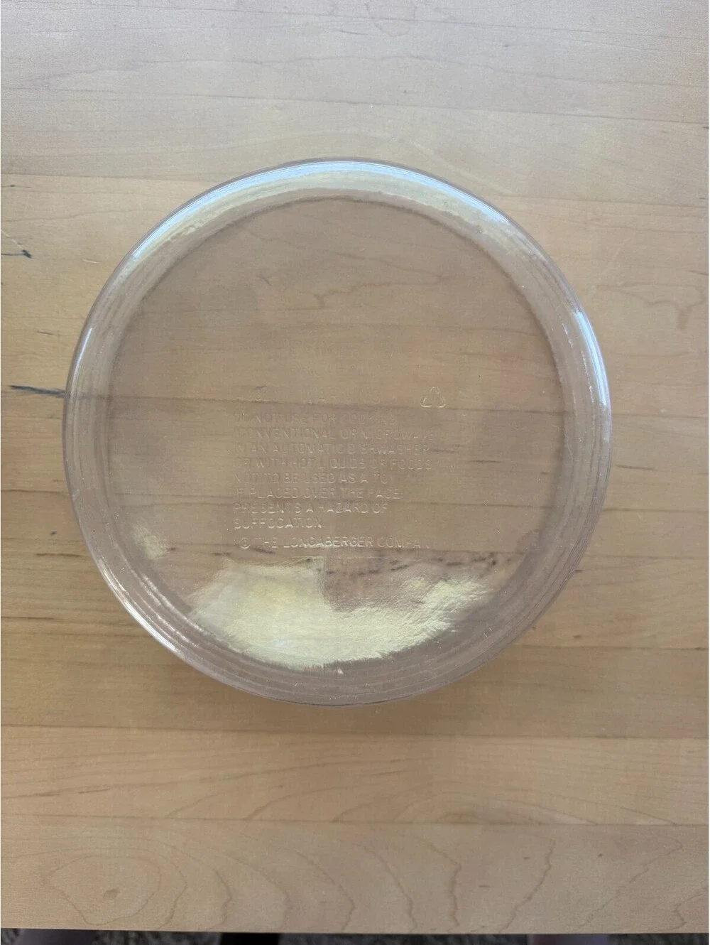 Longaberger Basket Clear Plastic Protector #43320 7.25